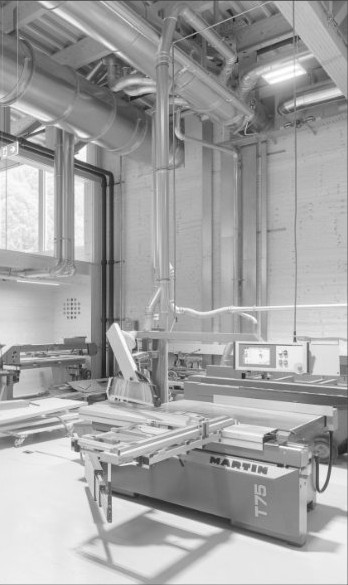 Panel saw on the X-Kitchens workshop floor